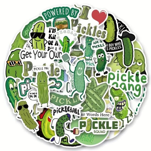 Pickle Stickers 30pc Love Pickles Dill Laptop Water Bottle Fun Rick Morty Deco - Picture 1 of 3
